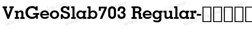 VnGeoSlab703 Regular字体转换